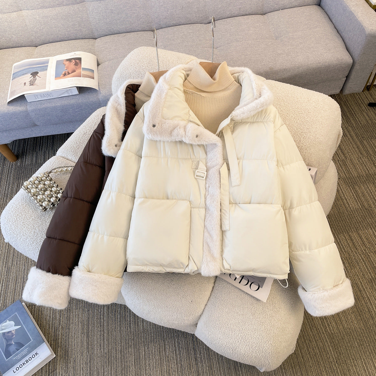 Korte warme vrouwen parka