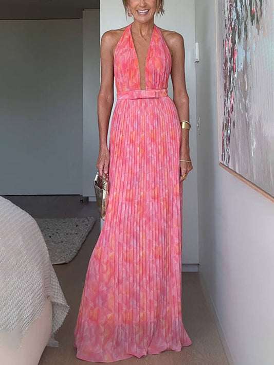 Elegant - V hals & open rug jurk