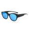 Zwart met blauw