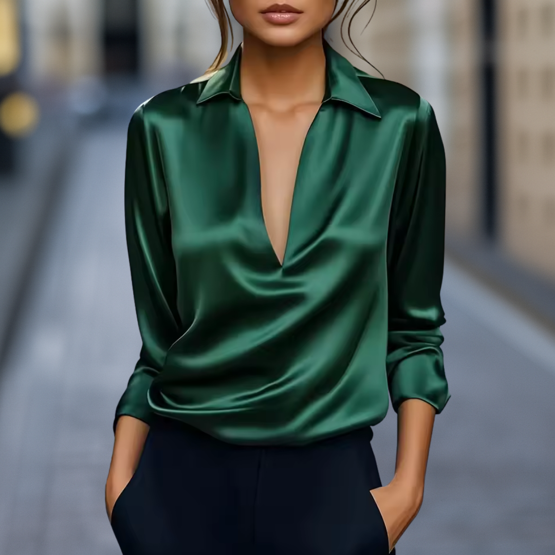Sofia - Satijnen blouse