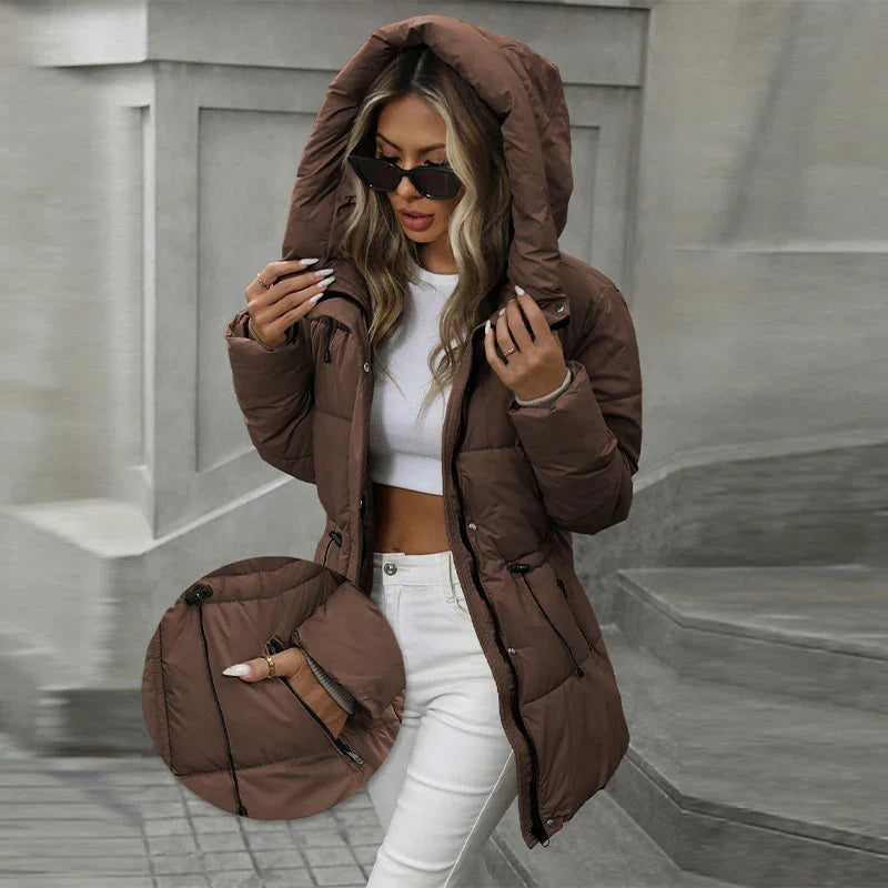 Dames Winterjas – Vintage Katoenen Parka met Capuchon