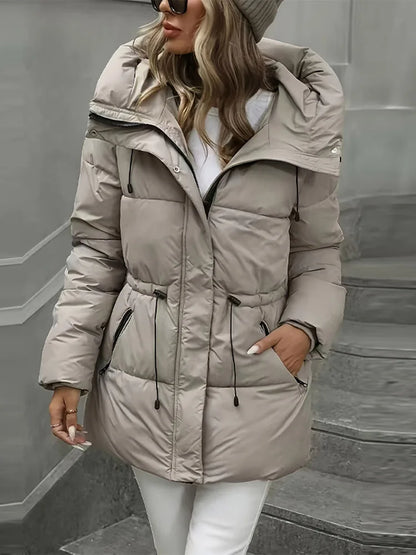 Dames Winterjas – Vintage Katoenen Parka met Capuchon