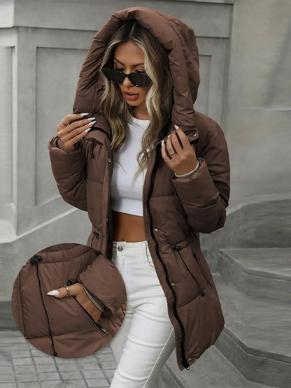 Dames Winterjas – Vintage Katoenen Parka met Capuchon