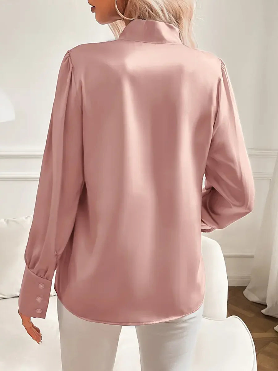 Satijnen Blouse met Strik