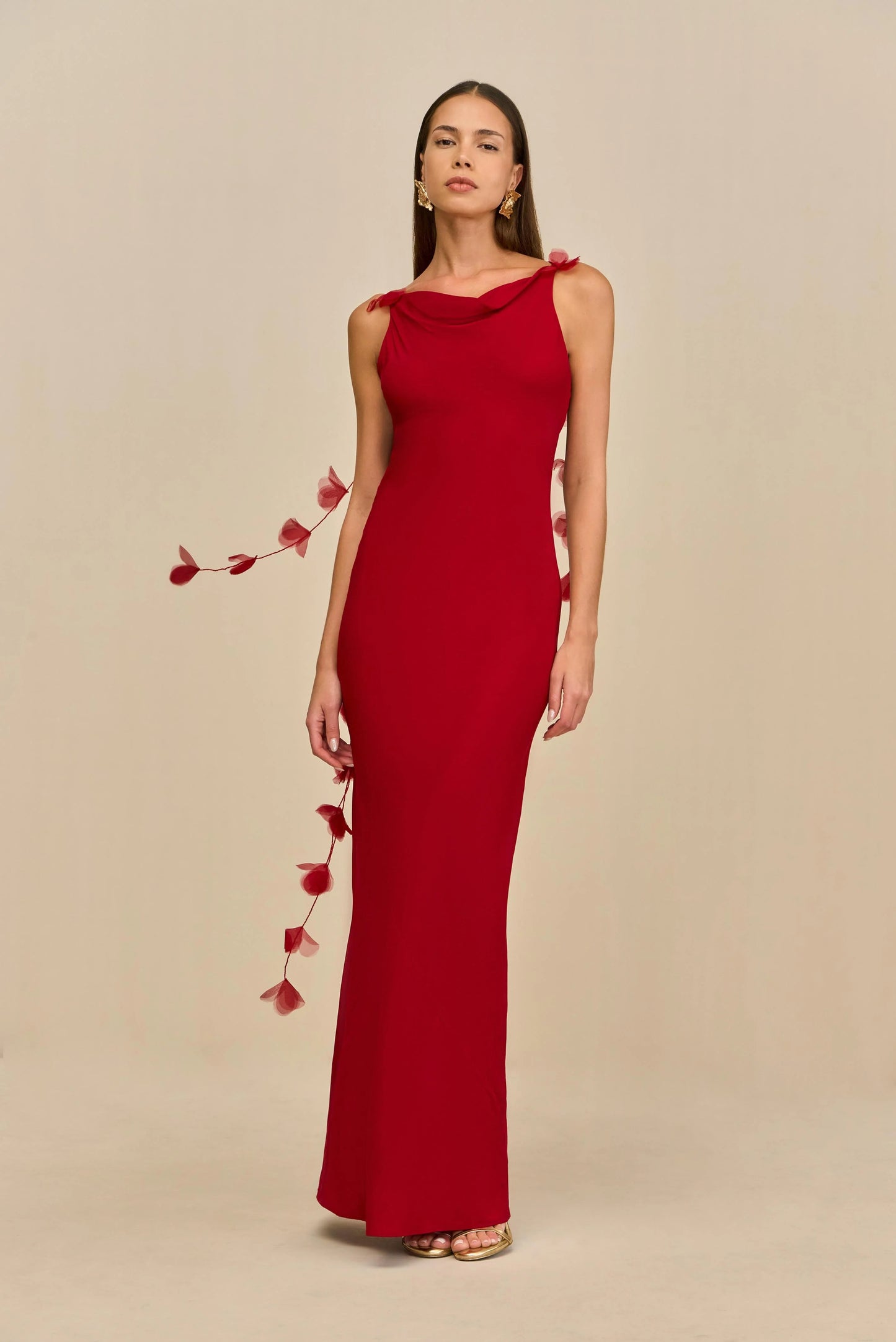 Evora | Elegante Gedrapeerde Maxi Jurk