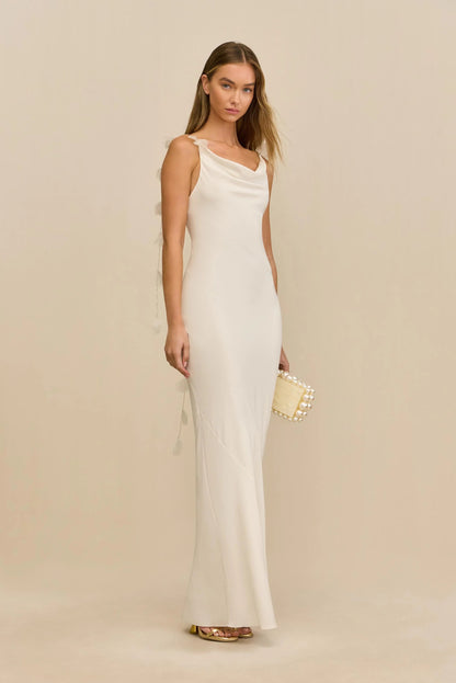 Evora | Elegante Gedrapeerde Maxi Jurk